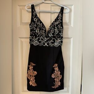 Short black sparkly dress- Splash brand- Size 8